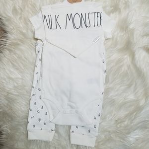 Rae Dunn Baby HANGRY 3-Pc Clothing Set w/Bib